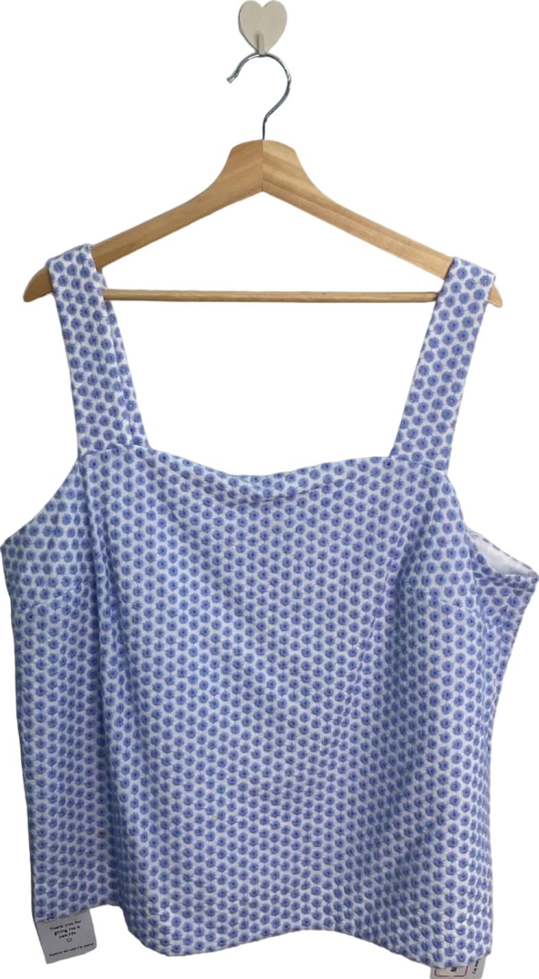 Phase Eight Blue Floral Print Top UK 18
