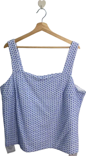 Phase Eight Blue Floral Print Top UK 18