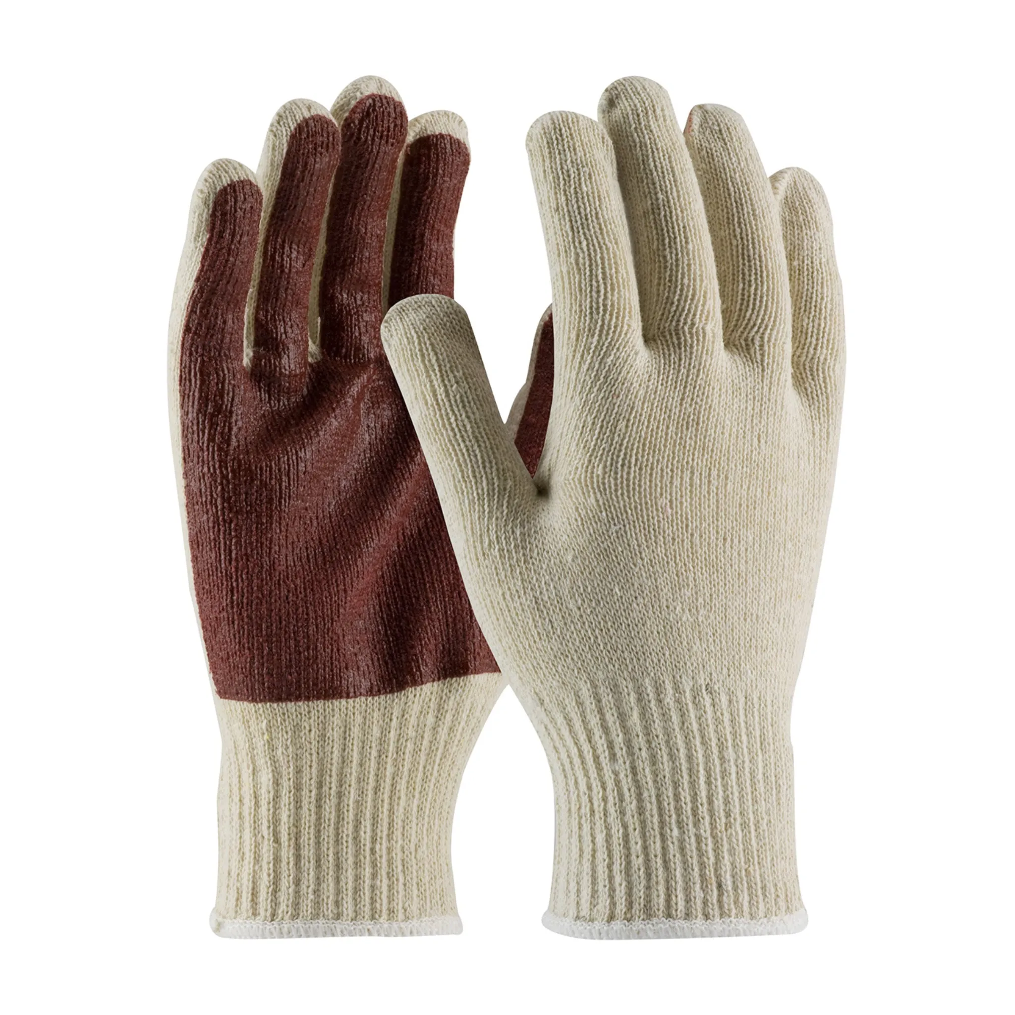 PIP 38-N2110PC Seamless Knit Cotton/Polyester Glove with Nitrile Palm Coating, Natural, Pair of 12