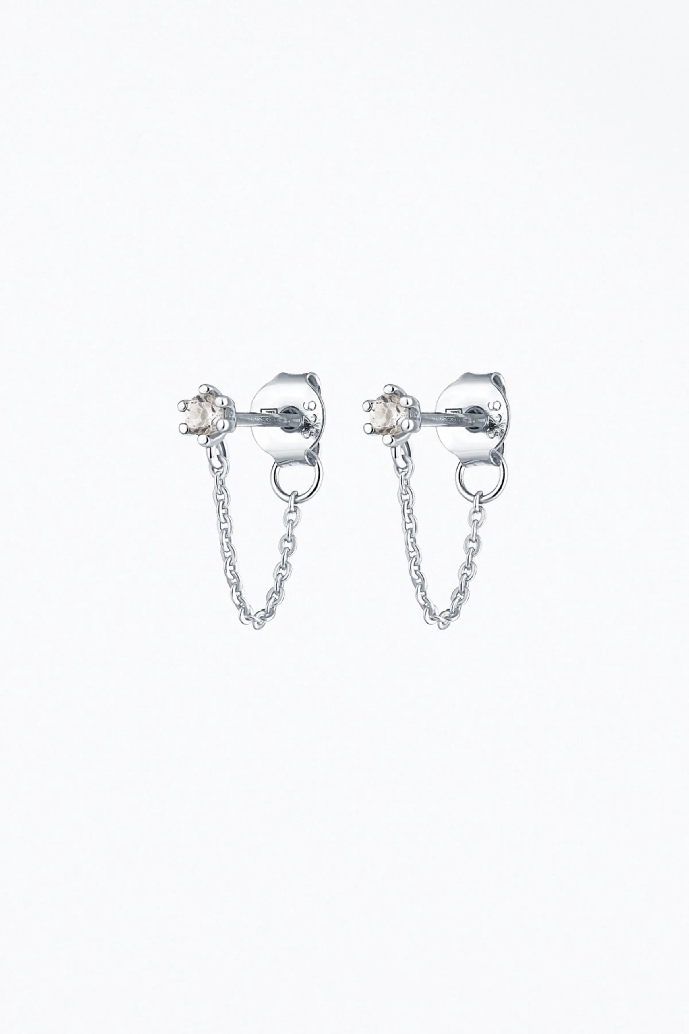 PLANT GEMSTONE CHAIN STUD
