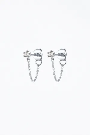 PLANT GEMSTONE CHAIN STUD