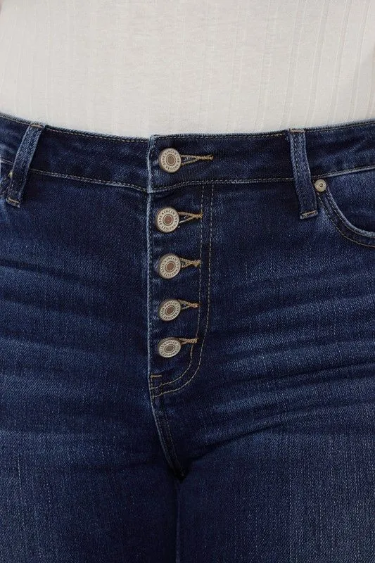 Plus Mid Rise Flare Jeans