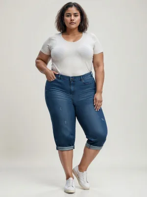 Plus Midrise Boyfriend Denim Crop