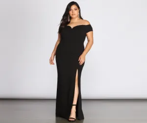 Plus Oriana Stylish Off-Shoulder Gown