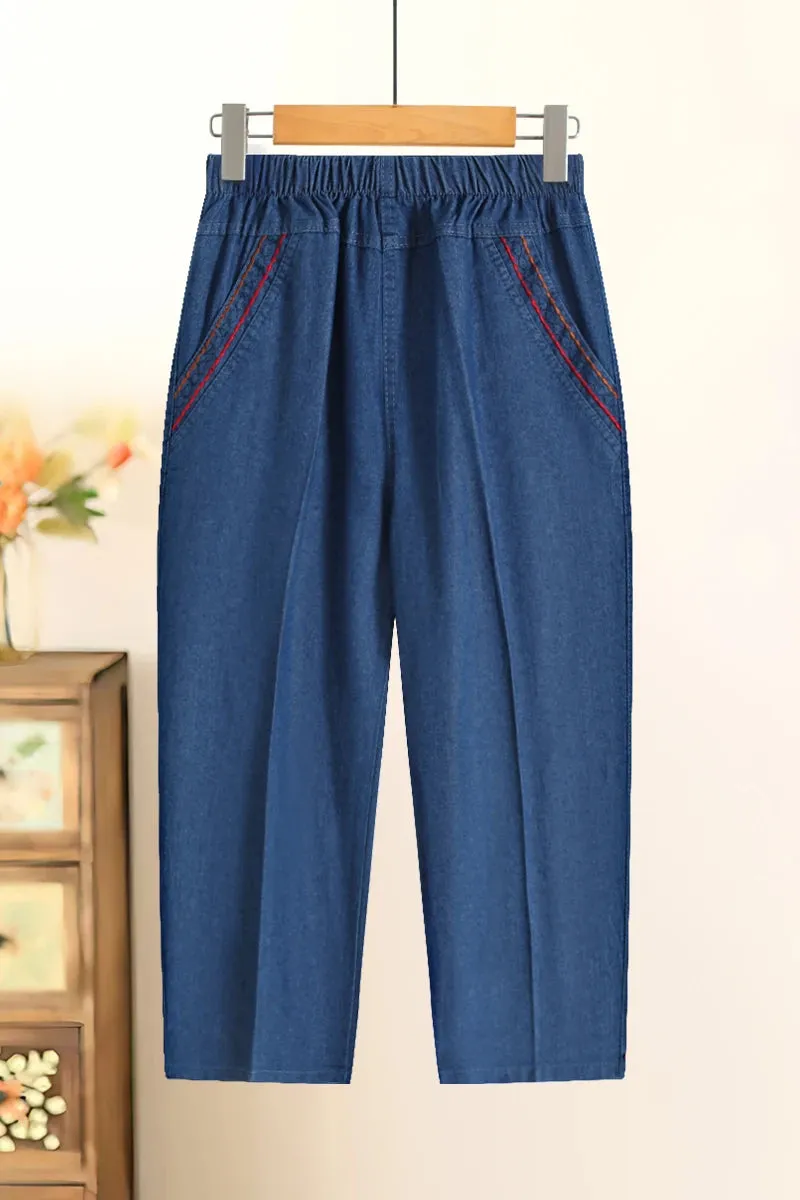 Plus size cropped jeans Pants Casual