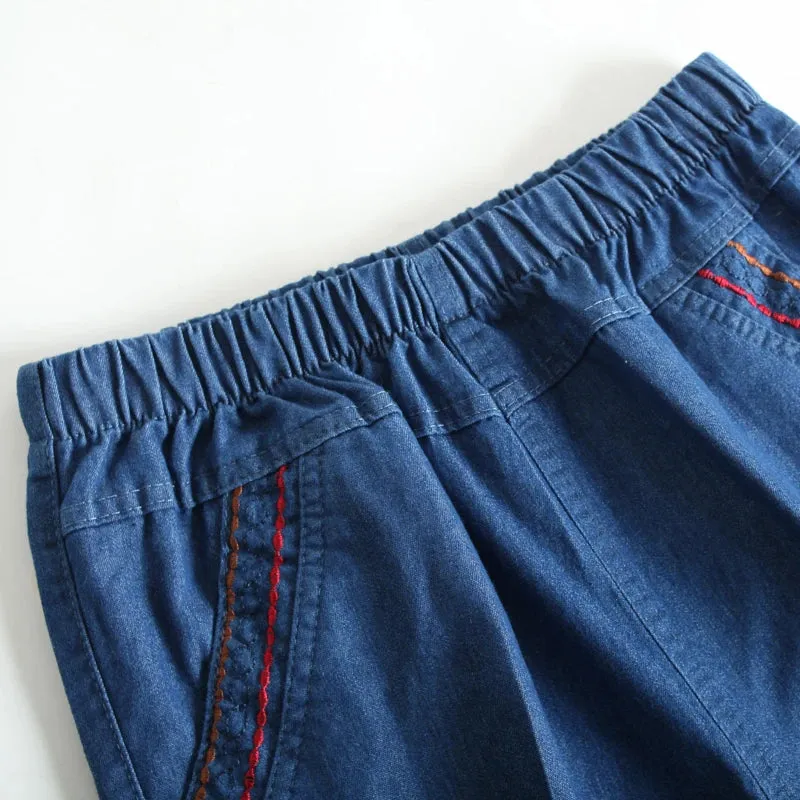 Plus size cropped jeans Pants Casual