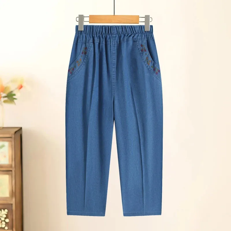 Plus size cropped jeans Pants Casual