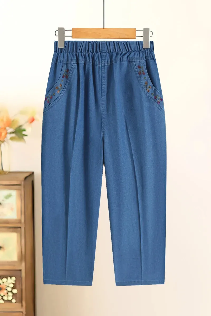 Plus size cropped jeans Pants Casual