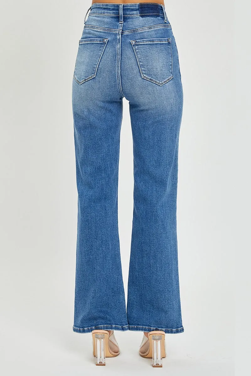 PLUS SIZE HIGH RISE RELAXED STRAIGHT JEANS