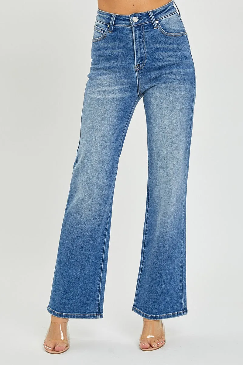 PLUS SIZE HIGH RISE RELAXED STRAIGHT JEANS
