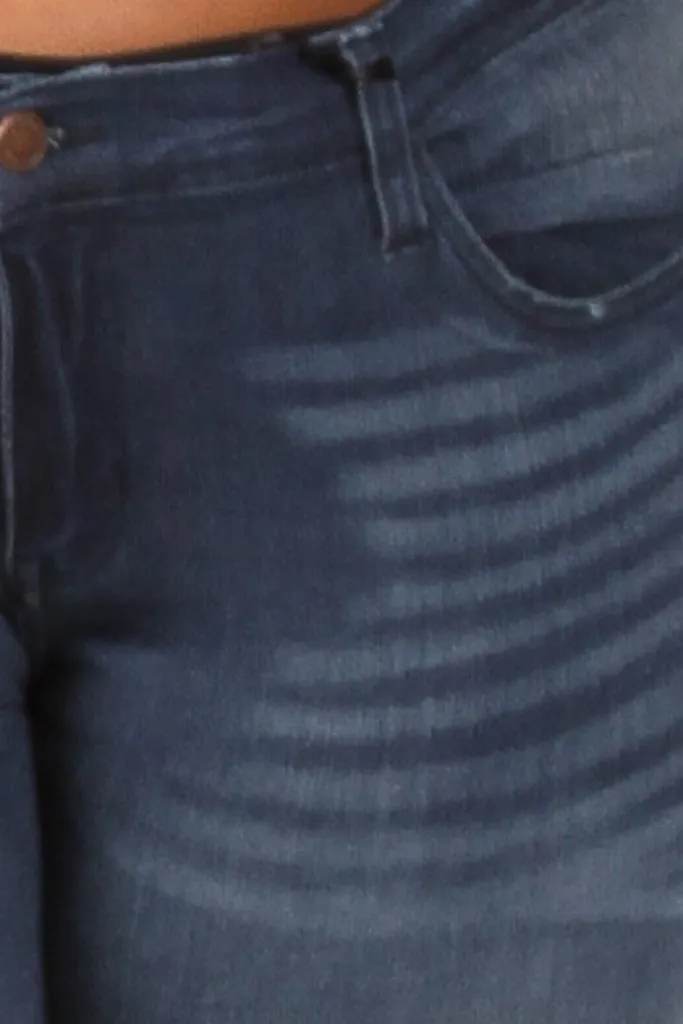 Plus Size Whisker Wash Denim Jeans