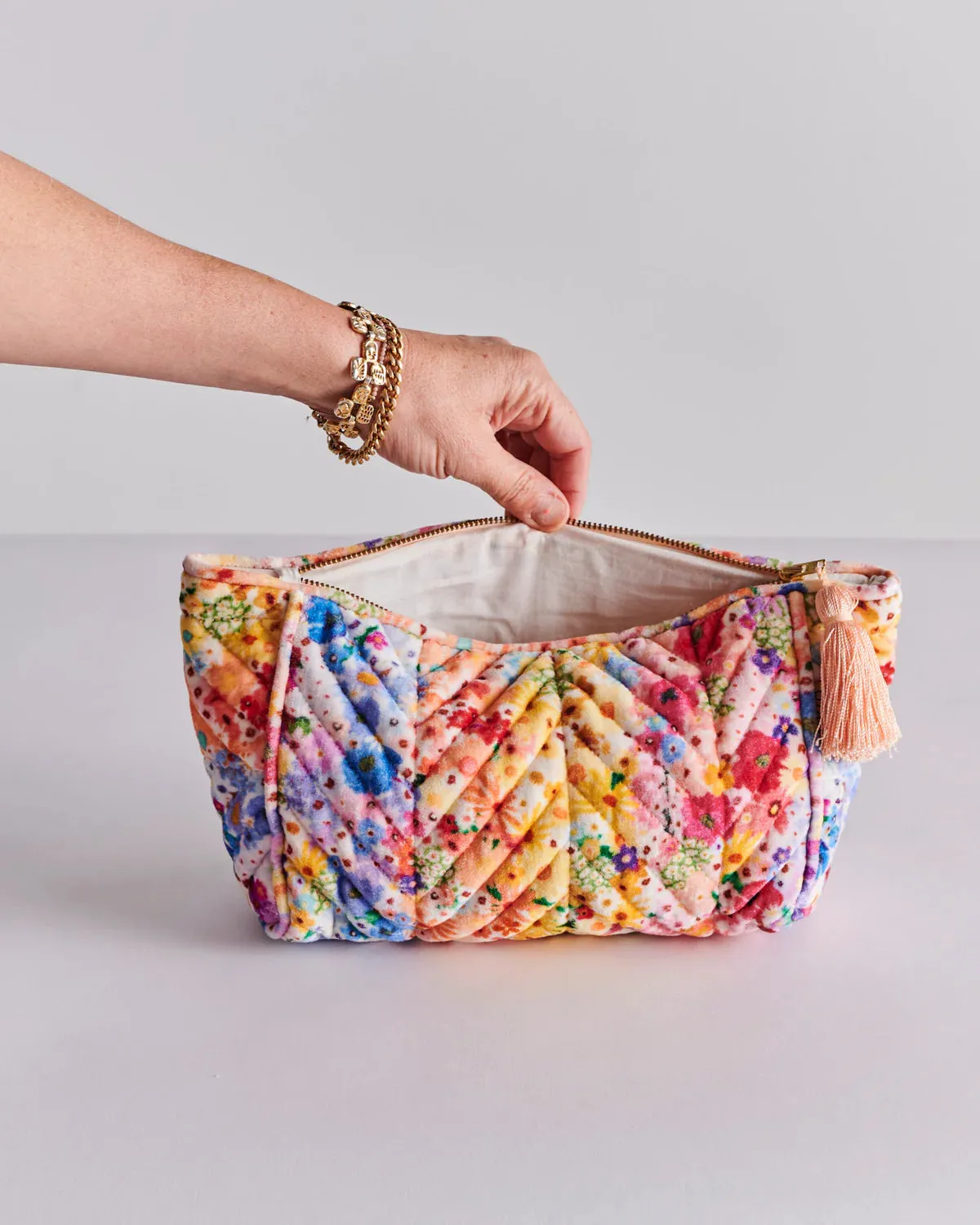POSIE LANE VELVET TOILETRY BAG