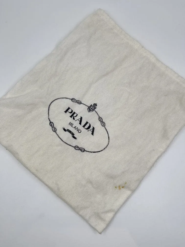 Prada Nylon Tote with Chain Handle - Brown