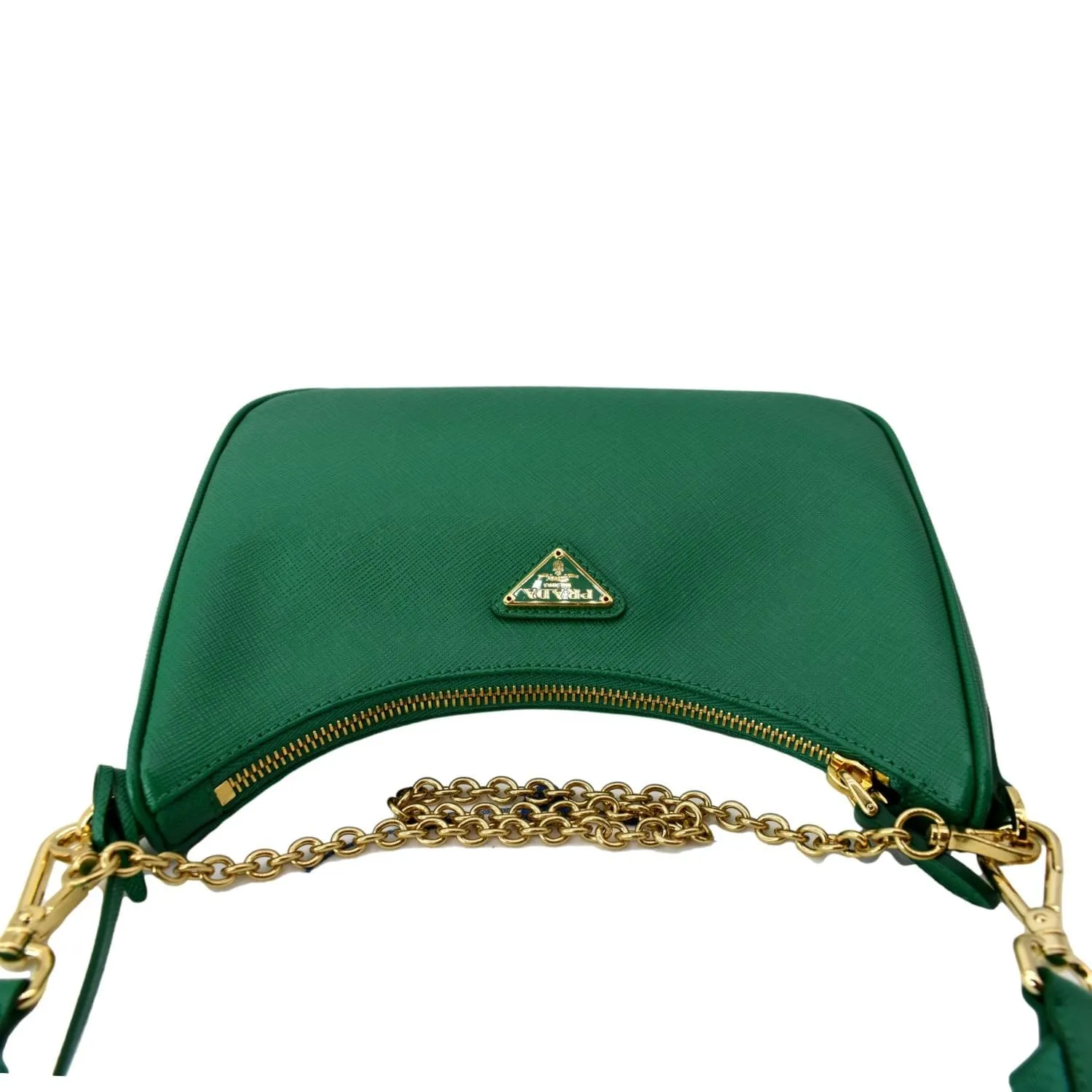 PRADA Re-Edition 2005 Saffiano Leather Shoulder Bag Green