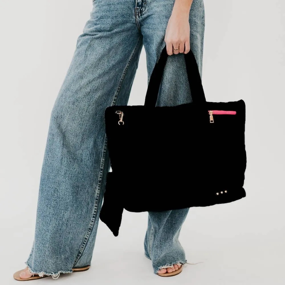 Presley Puffer Quilted Tote Bag with Pouch by Pretty Simple