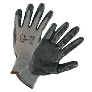 Protective Industrial Products, Inc. PosiGrip® Foam Nitrile Palm-Coated Polyester Gloves, Medium, Gray Shell, 713SNF/M