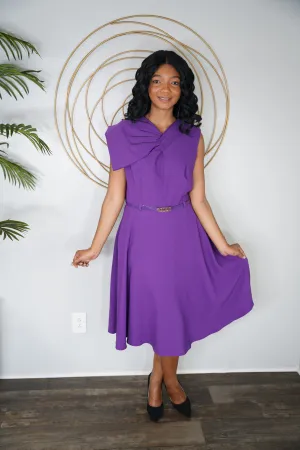 Purple design dress