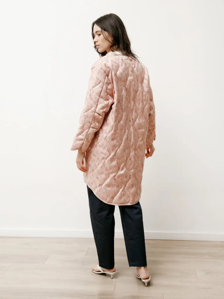 quilted jacket - vintage jacquard pink lumiere
