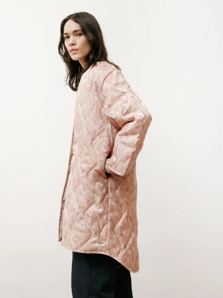 quilted jacket - vintage jacquard pink lumiere