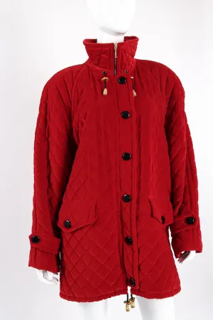 Quilted Velvet Parka
