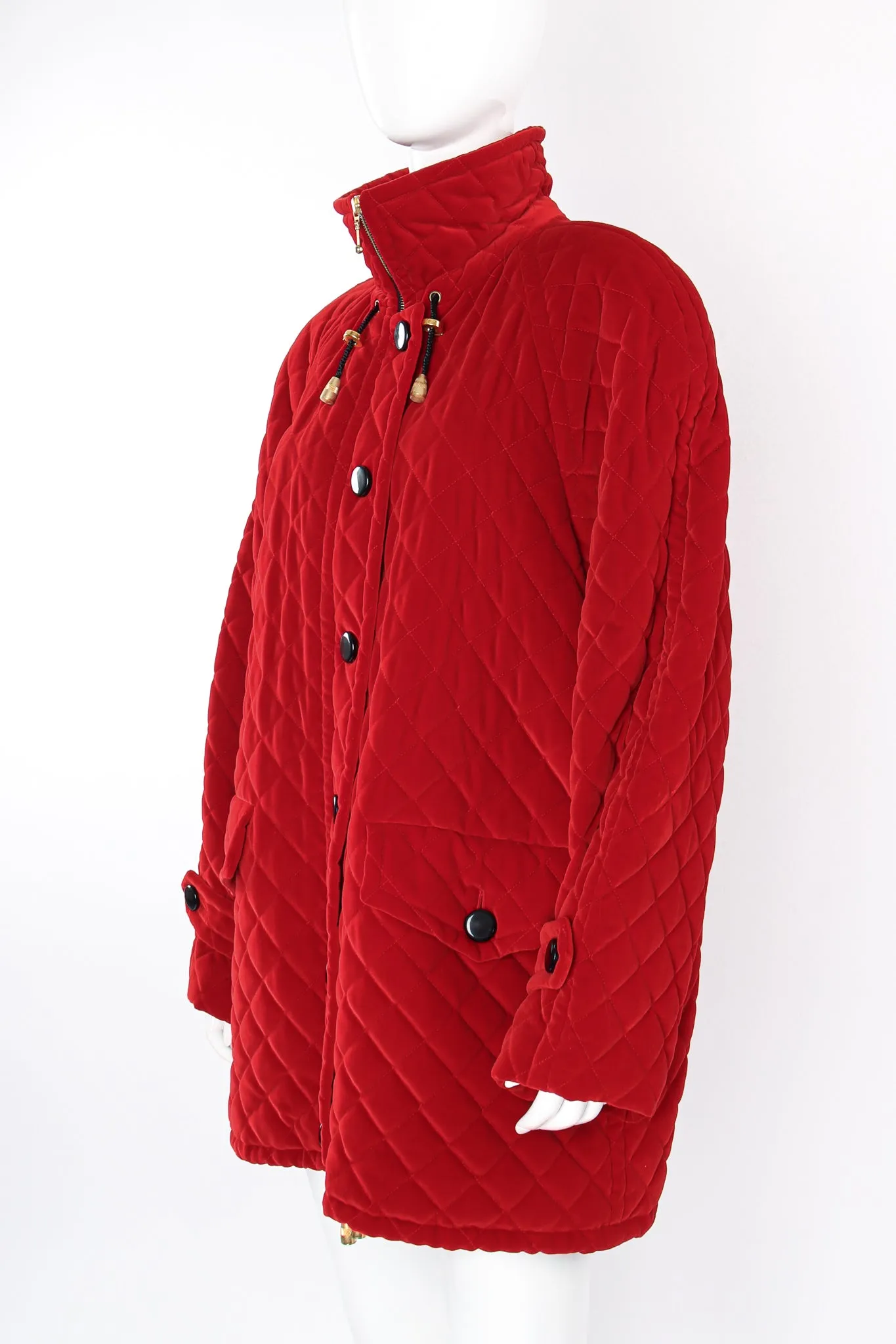 Quilted Velvet Parka