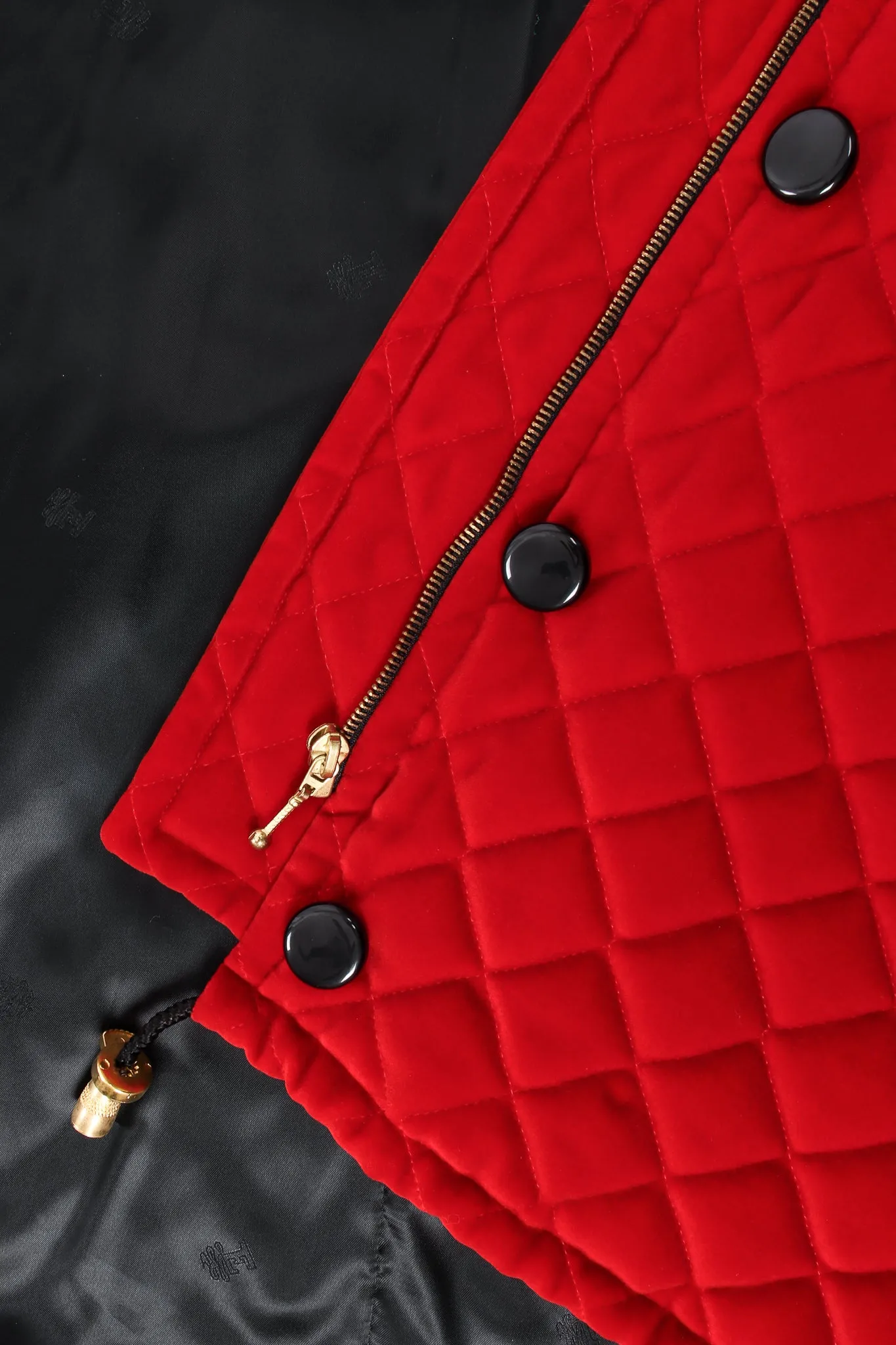 Quilted Velvet Parka
