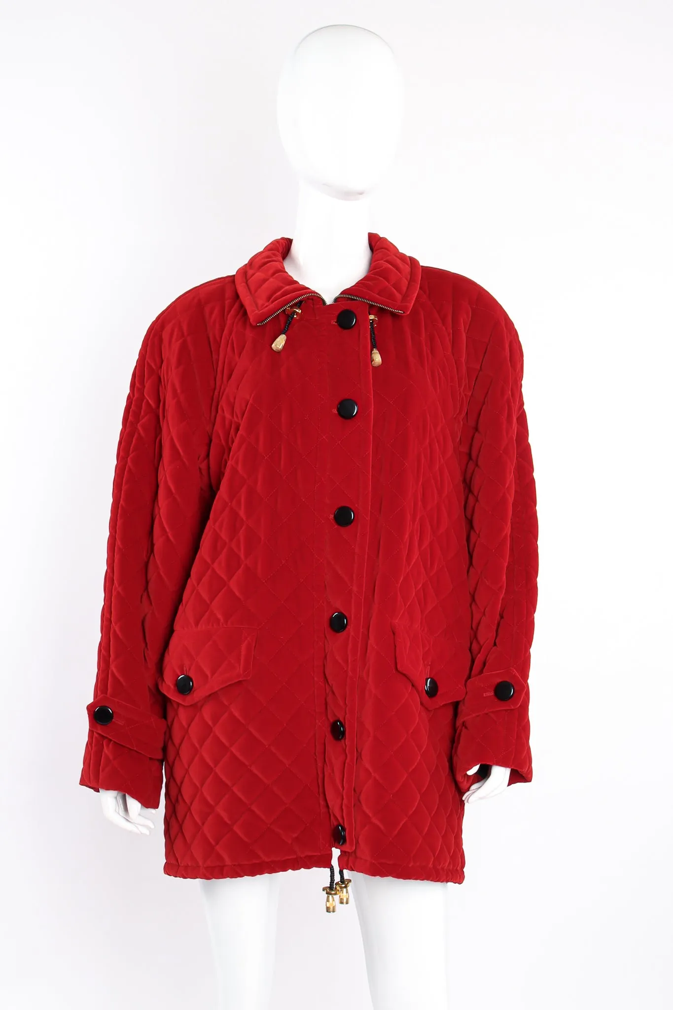Quilted Velvet Parka