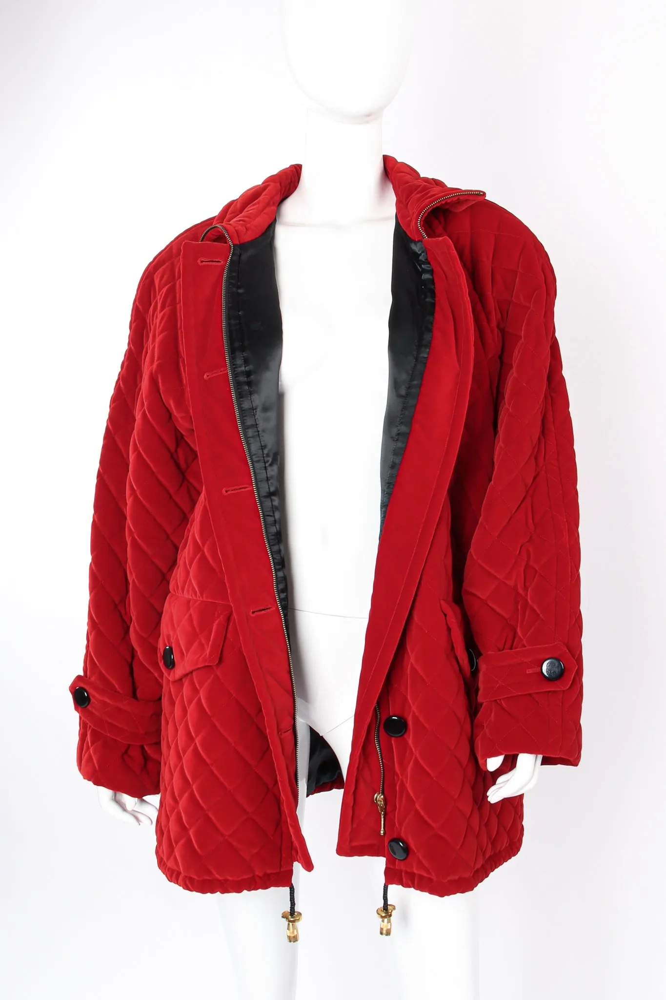 Quilted Velvet Parka