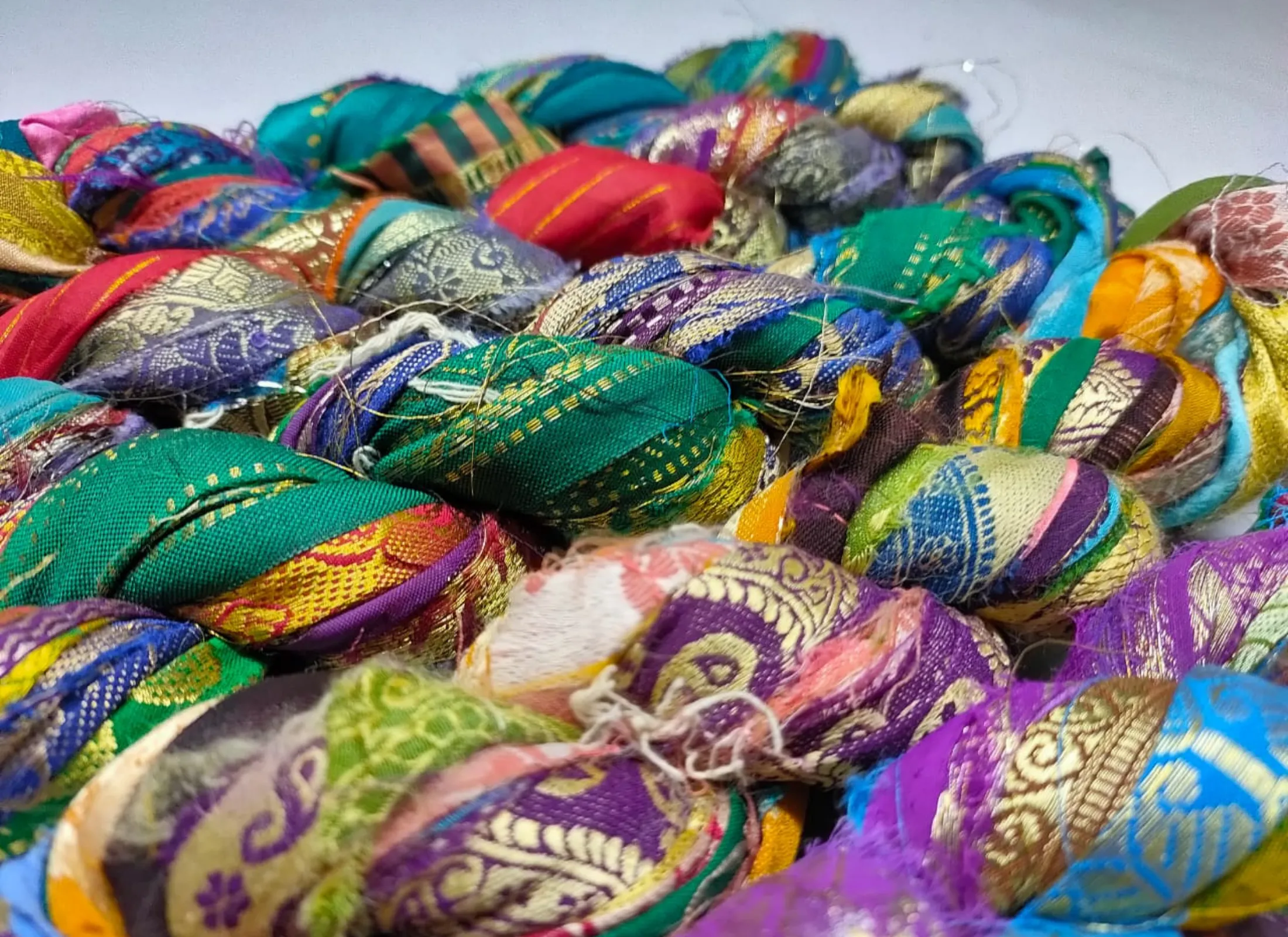 Recycled Sari Border - Multi