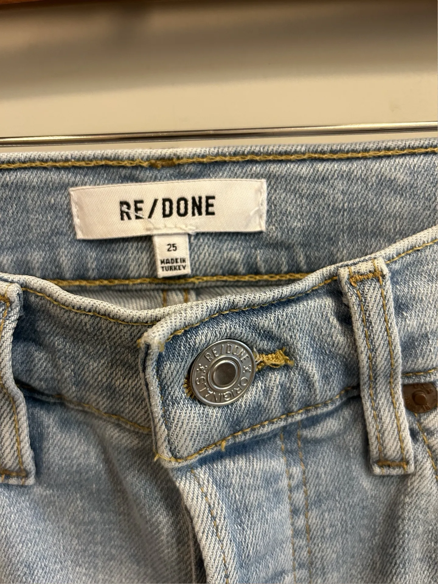 RE/DONE size 25 70s Stove Pipe Jeans - River Fade