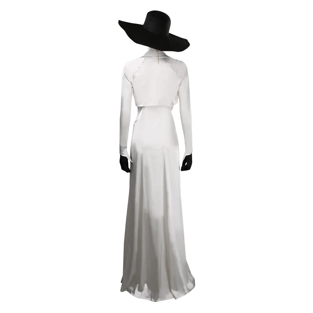 Resident Evil Village Alcina Dimitrescu Cosplay Costume Outfits Halloween Carnival Suit