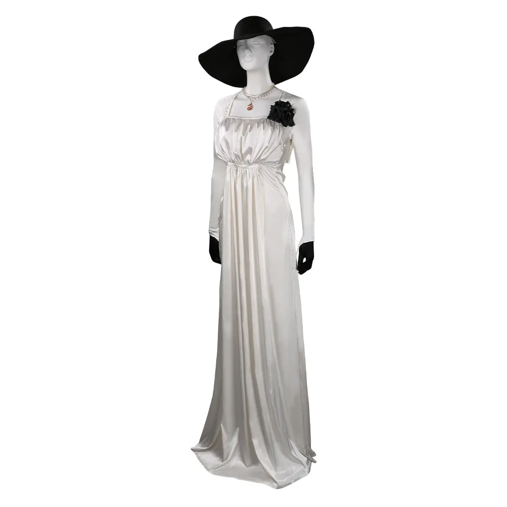 Resident Evil Village Alcina Dimitrescu Cosplay Costume Outfits Halloween Carnival Suit