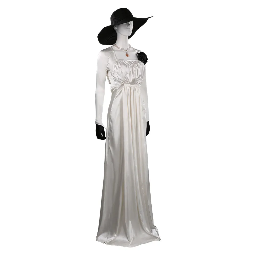 Resident Evil Village Alcina Dimitrescu Cosplay Costume Outfits Halloween Carnival Suit