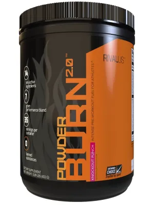 Rivalus Powder Burn 2.0 Pre-Workout - Fruit Punch (403 g)