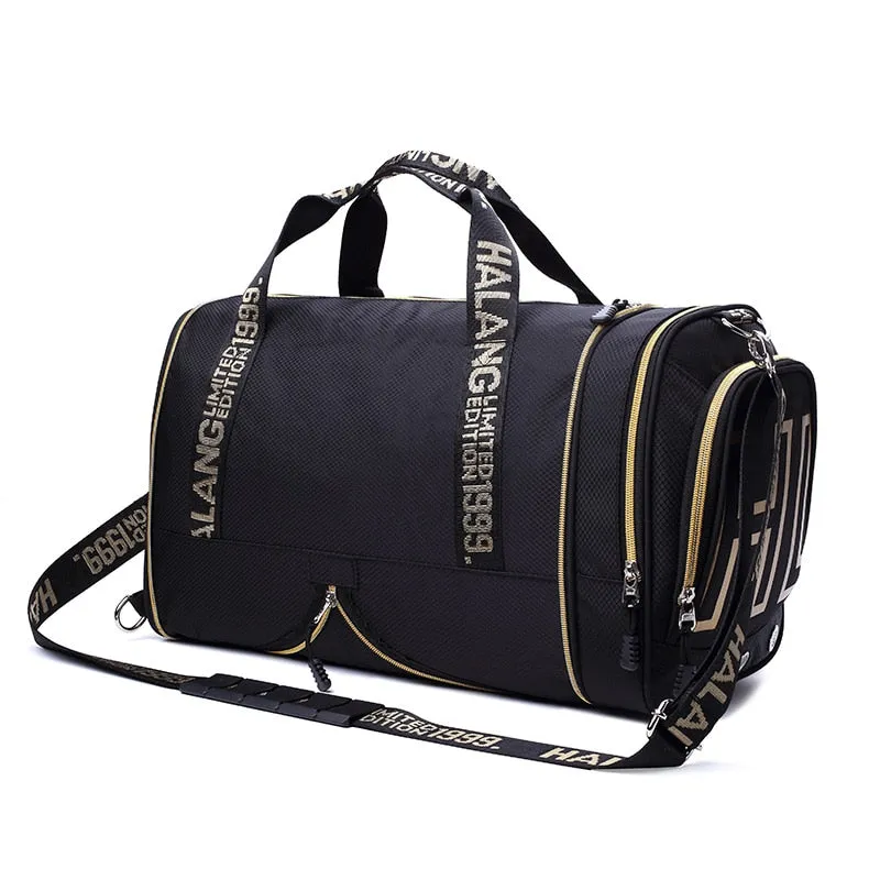 ROEGADYN large Capacity Chest Bag Folding Gym Bag Men Fitness Bag For Gym Men Waterproof Sport Bag Men Gym Bag  Shoe Compartment