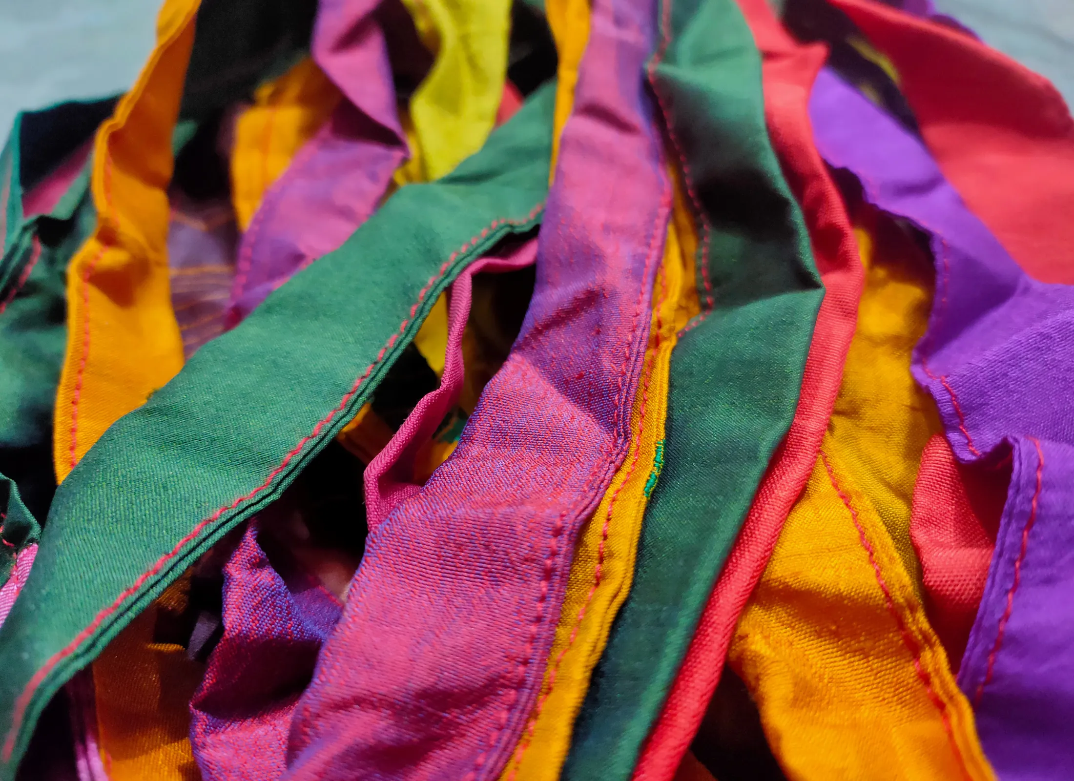 Sari Silk Sewn Ribbon - Multicolor