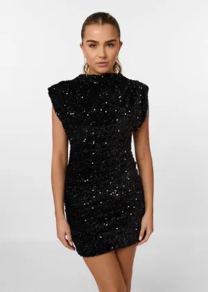 Saskia | Quilted Off Shoulder Mini Dress