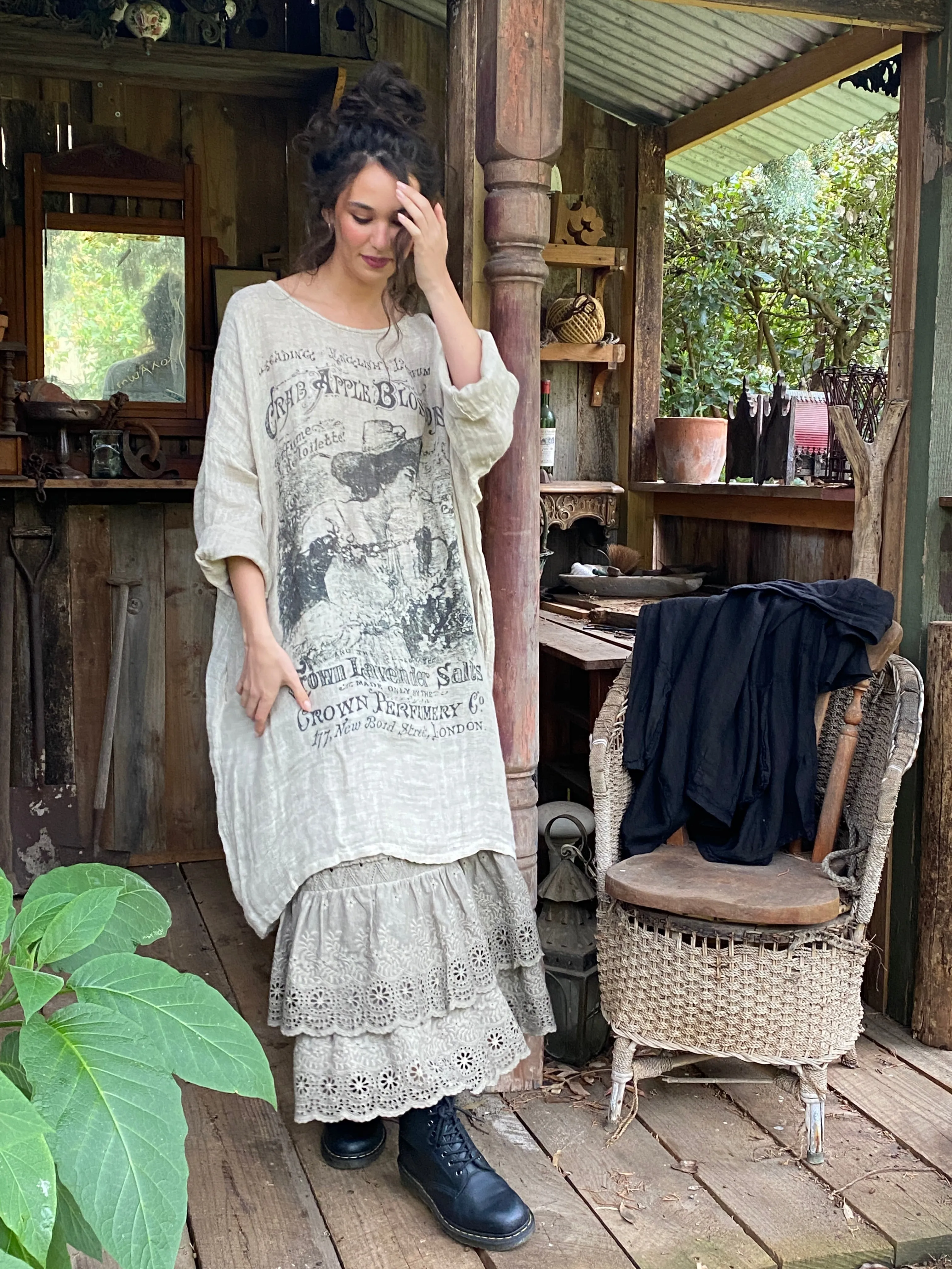 Secret Garden Linen Gauze dress.