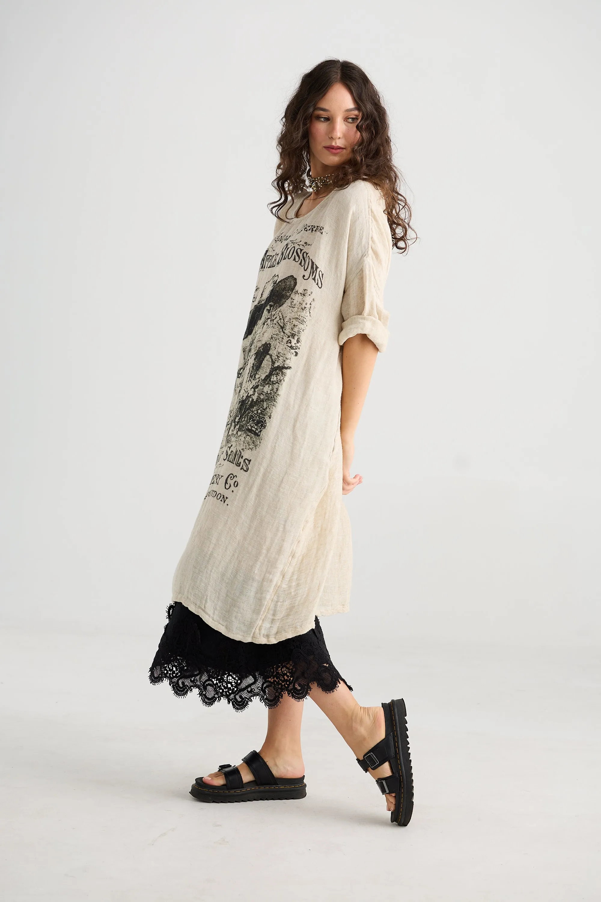 Secret Garden Linen Gauze dress.