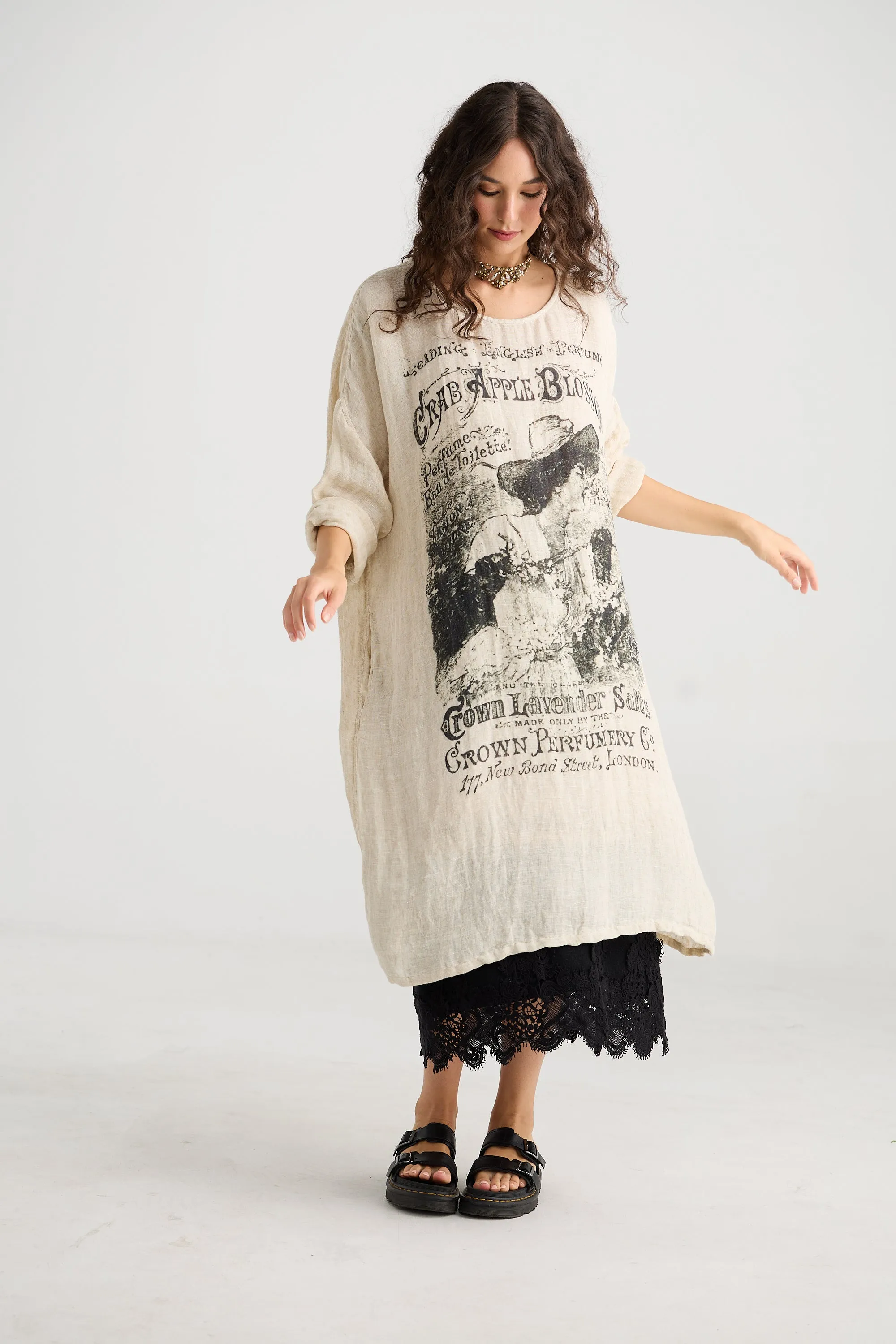 Secret Garden Linen Gauze dress.