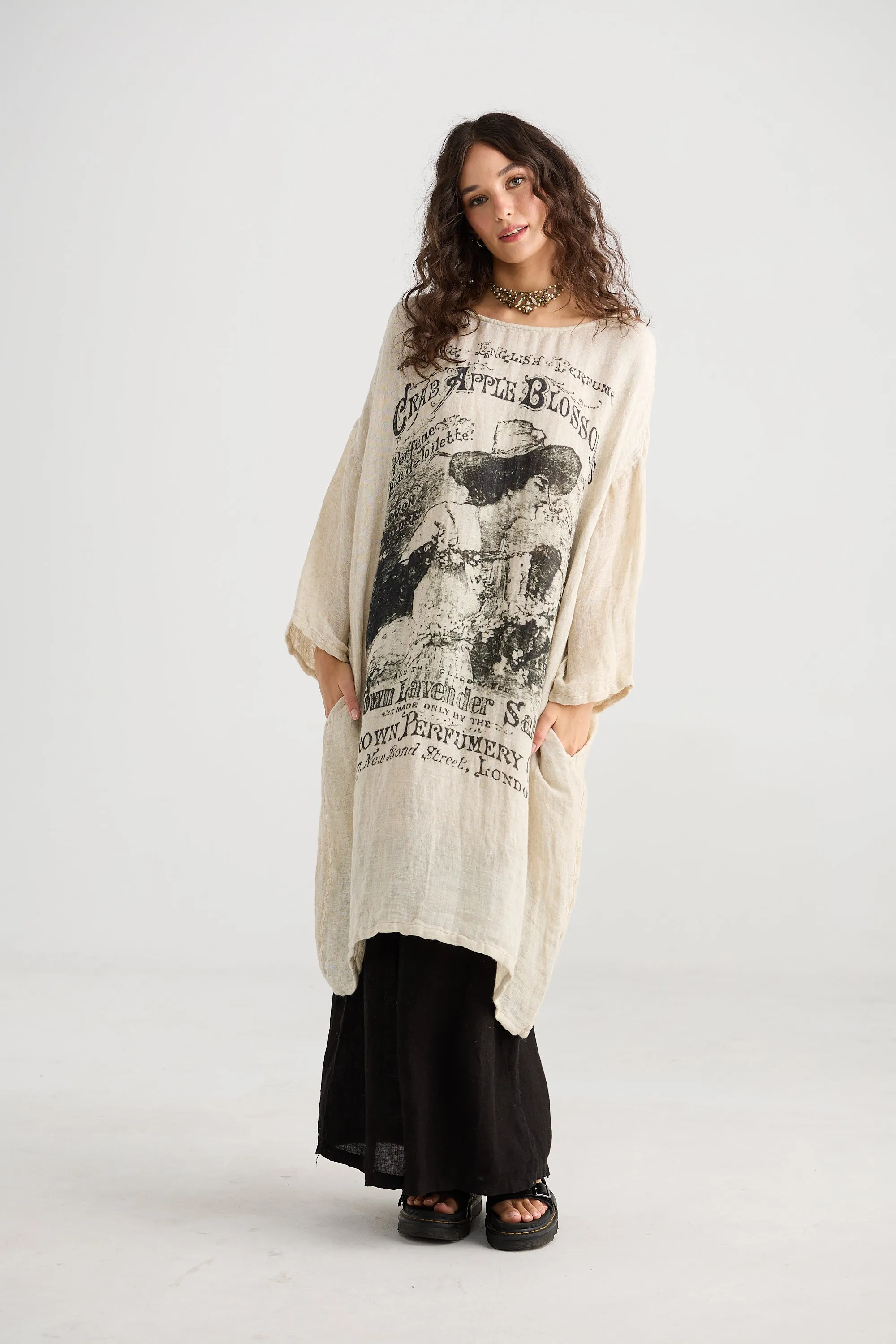 Secret Garden Linen Gauze dress.