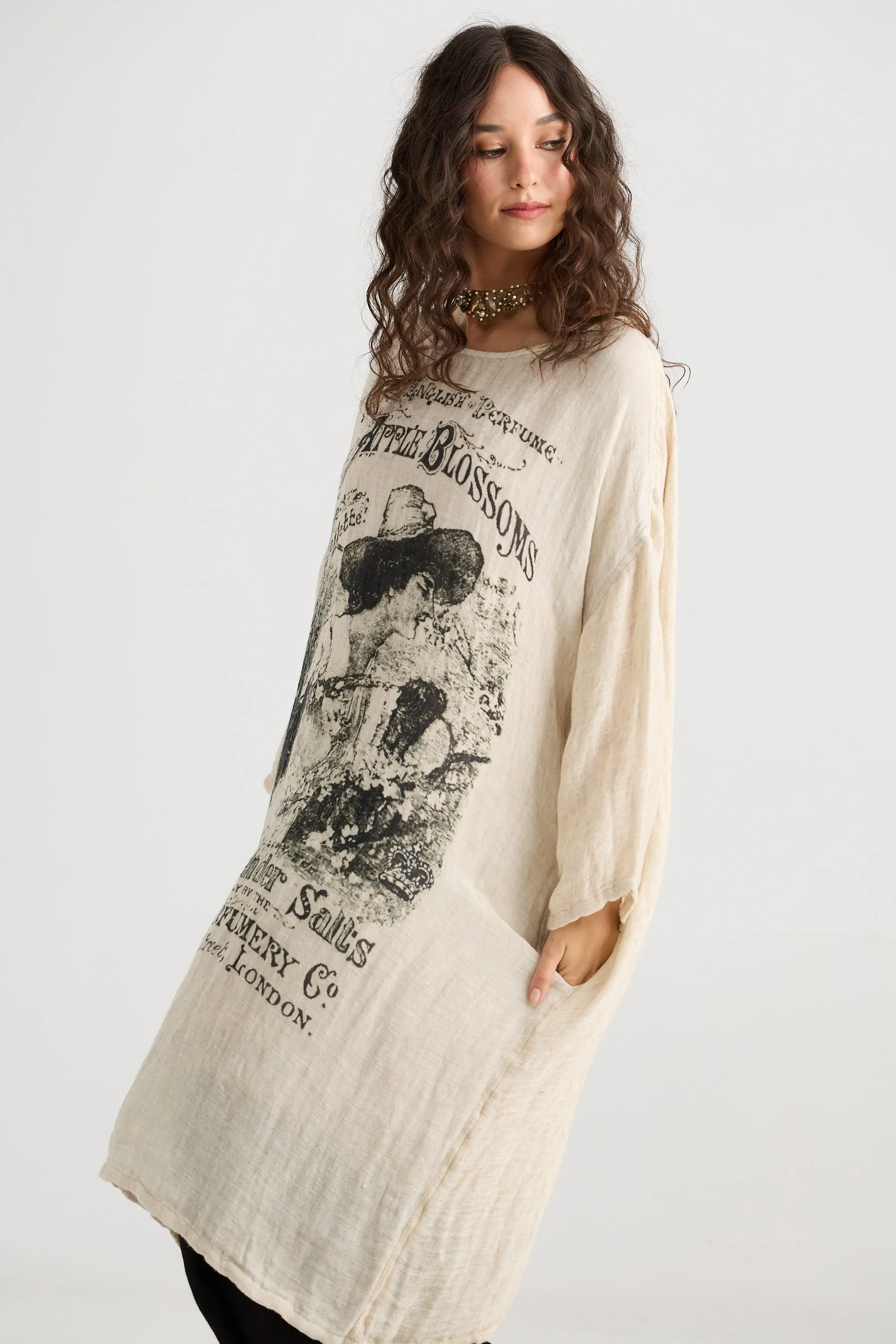 Secret Garden Linen Gauze dress.