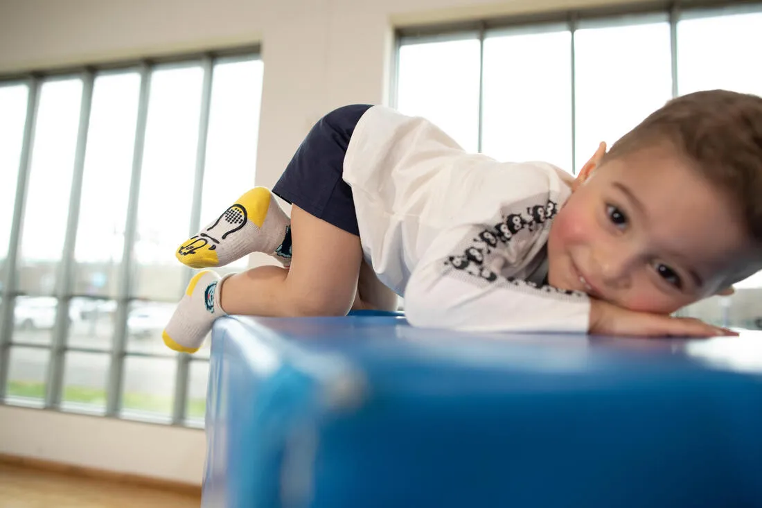 Short babygym mixte doux et confortable, bleu