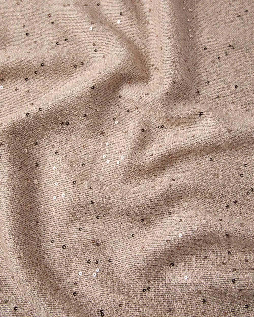 Silk Linen Micro Paillette Scarf in Cornstalk