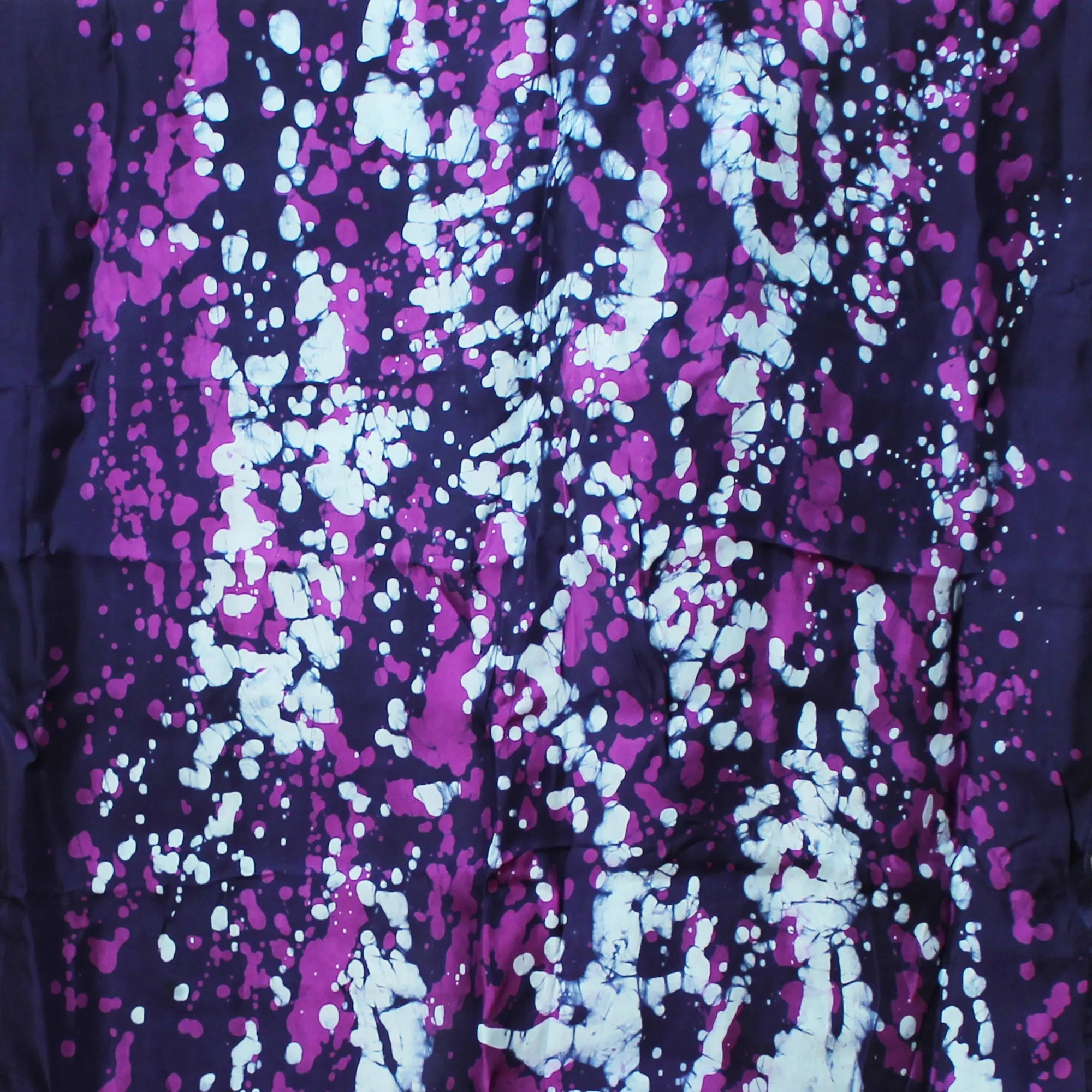 Silk Shawl - batik and tie dye; large