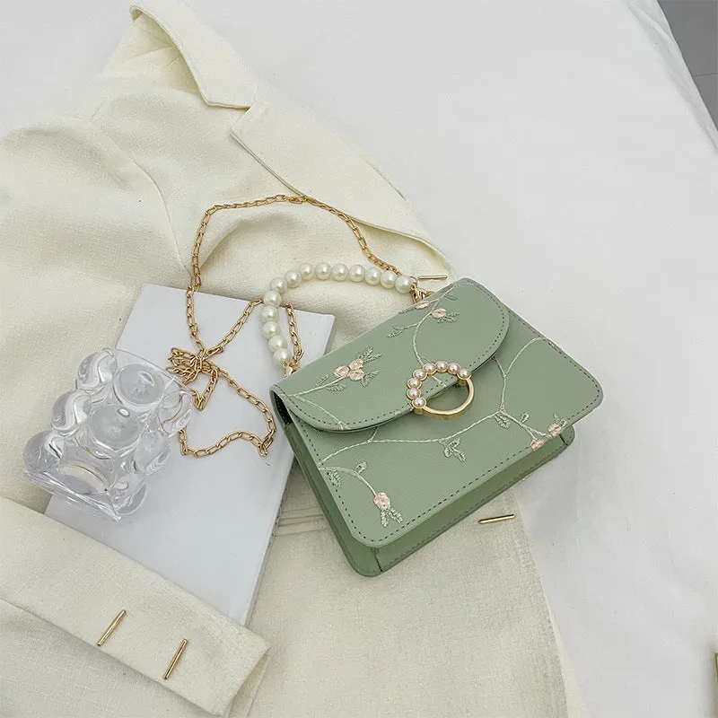 Simple Fashion Pearl Hand Female Summer Trendy Shoulder Bags
