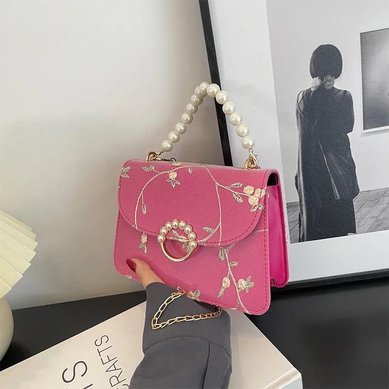 Simple Fashion Pearl Hand Female Summer Trendy Shoulder Bags