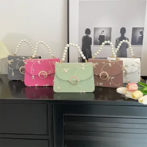 Simple Fashion Pearl Hand Female Summer Trendy Shoulder Bags