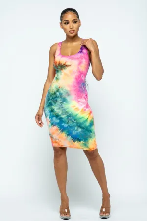 Sonya Tie Dye Dress Plus