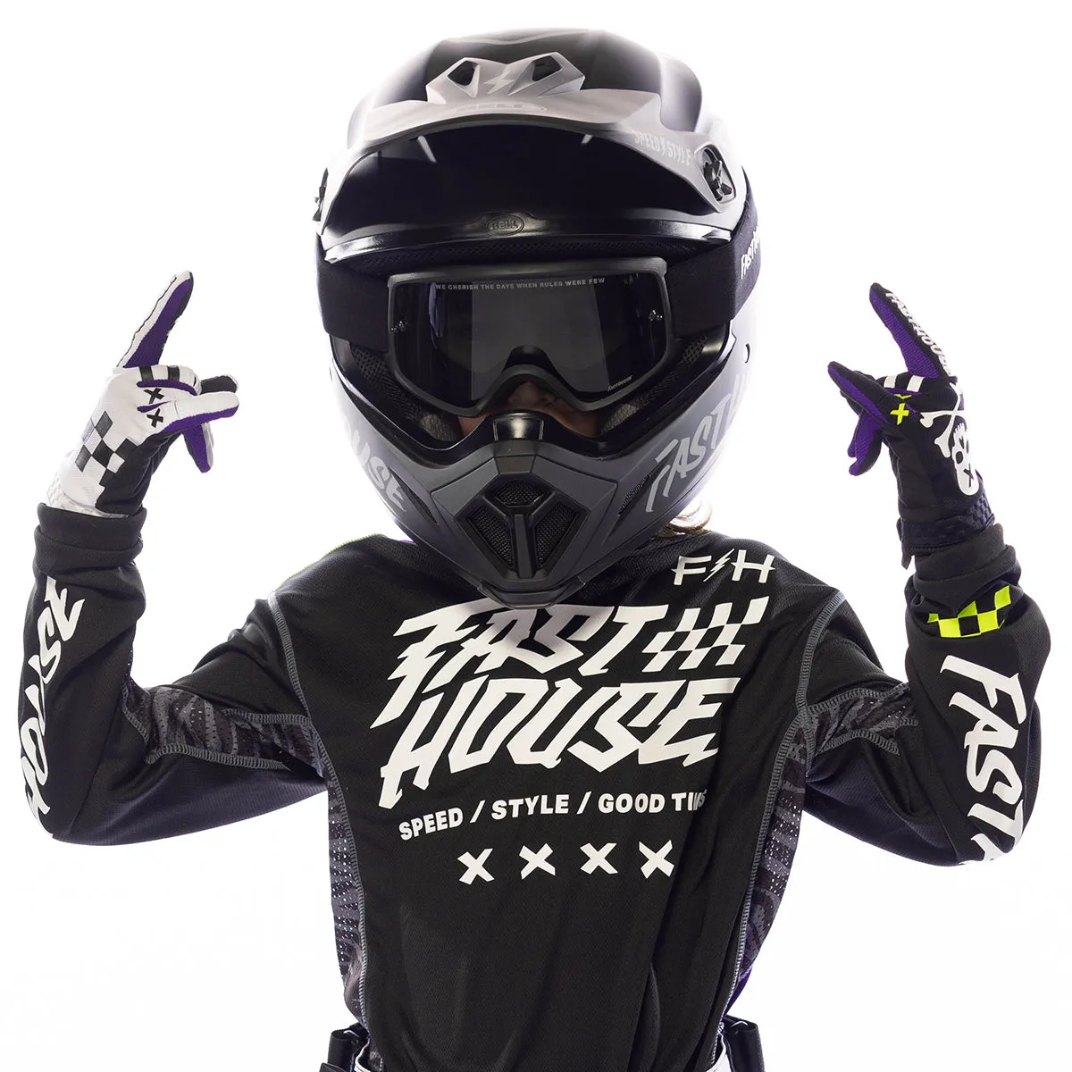 Speed Style Rufio Youth Glove - Black/White